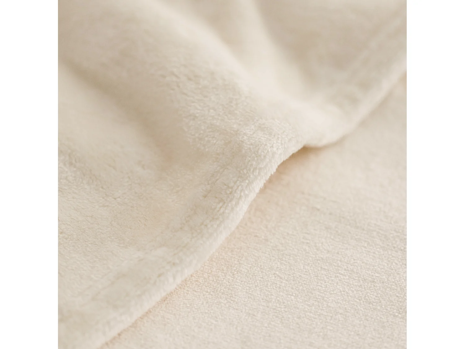 Decke Floss mittel ecru 200 x 220