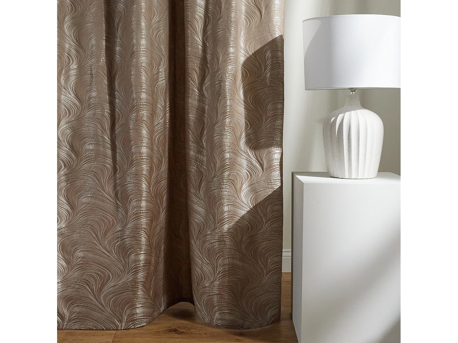 Vorhang Floah mittleres Beige 140 x 250