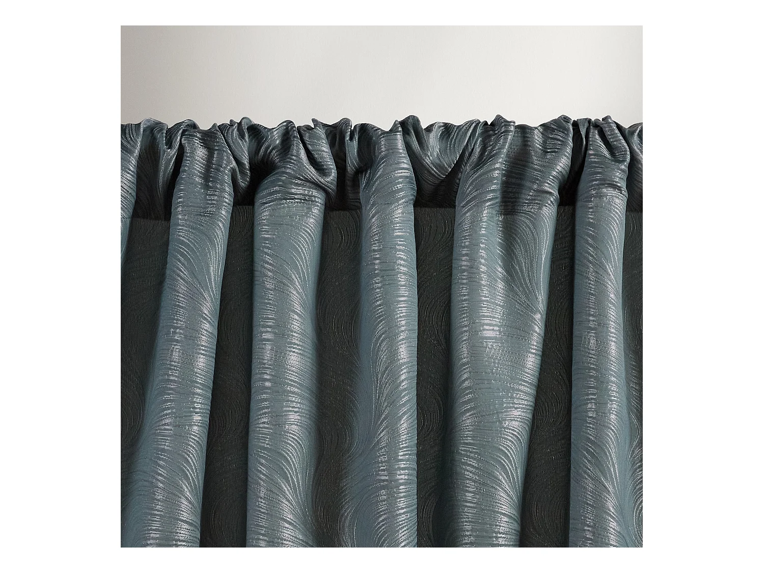 Rideau Jacquard Floah bleu moyen 140 x 250