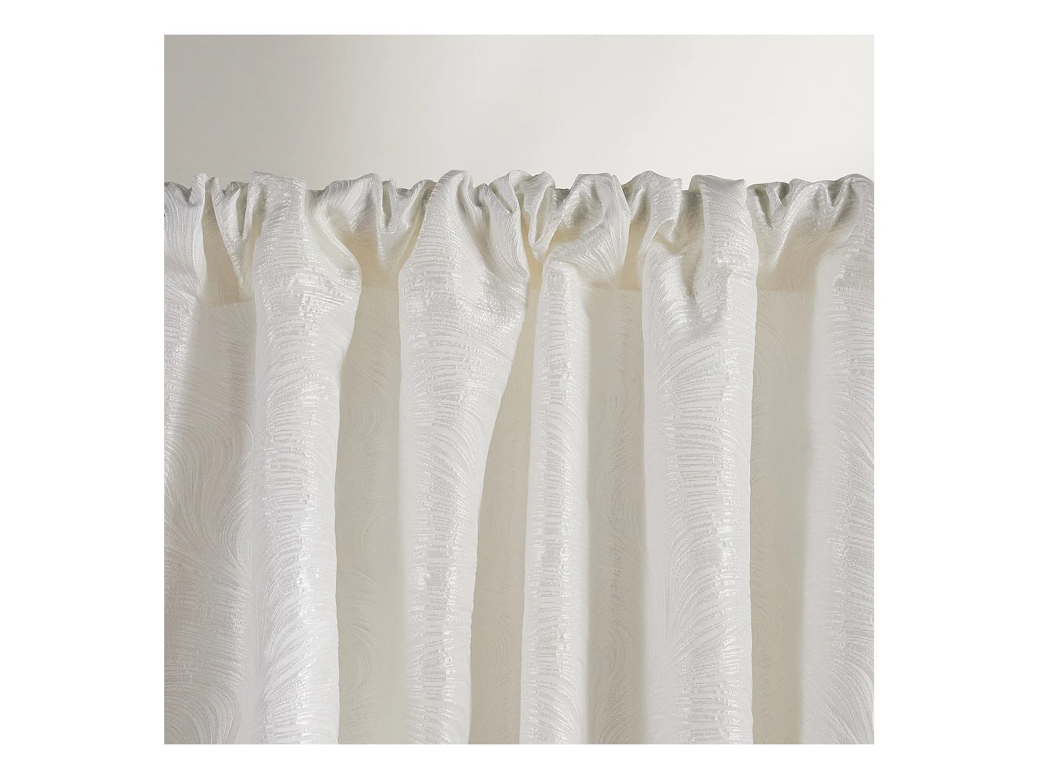 Rideau Jacquard Floah Blanc Moyen 140 x 250