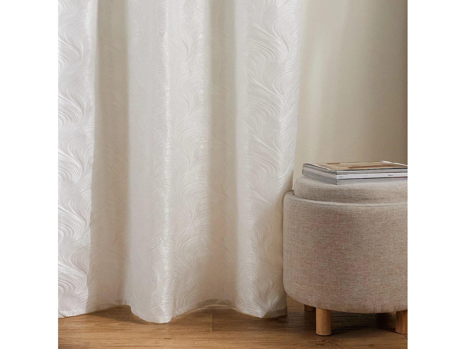 Vorhang Floah mittelweiß 140 x 250
