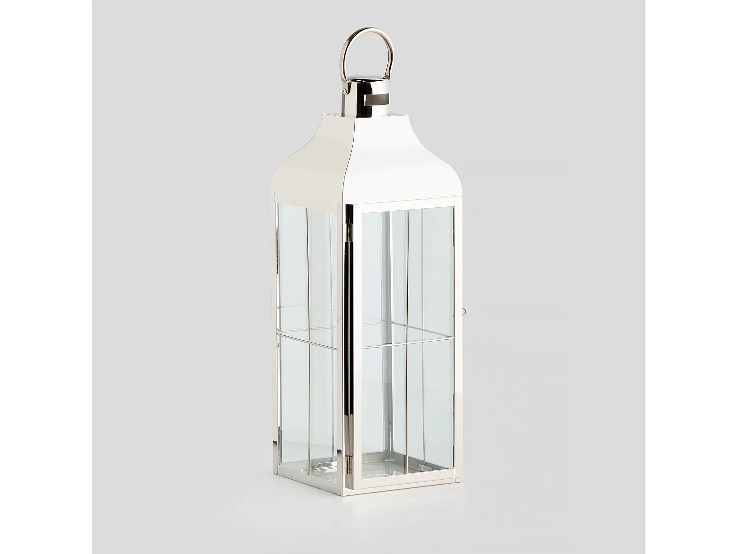 Laterne Carloso Mittelsilber 55x19x20