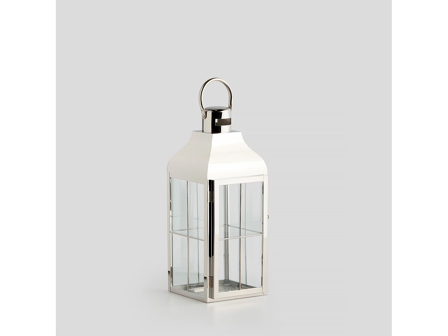 Lanterne Carloso argent moyen 42 x 16 x 17