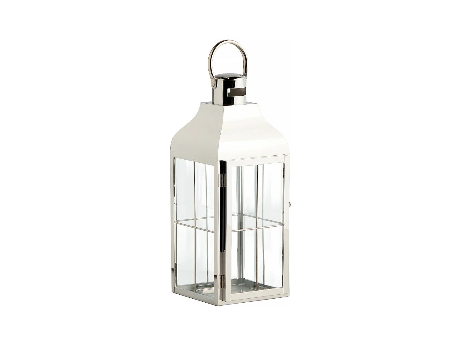 Lanterne Carloso argent moyen 42 x 16 x 17