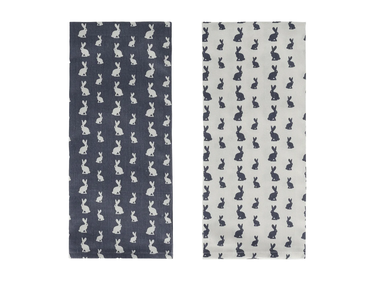 Ensemble De Torchons Hare Bleu Foncé 45 x 70