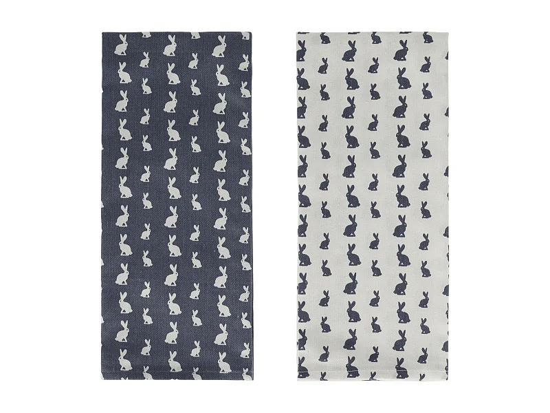 Geschirrtuch-Set Hare Dunkelblau 45x70 cm
