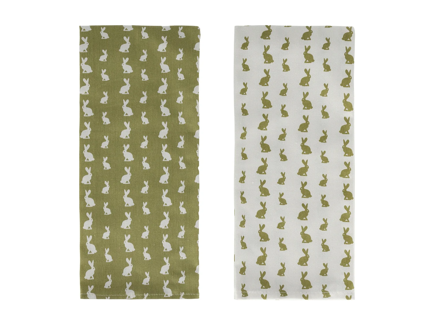 Geschirrtuch-Set Hare dunkelgrün 45x70 cm