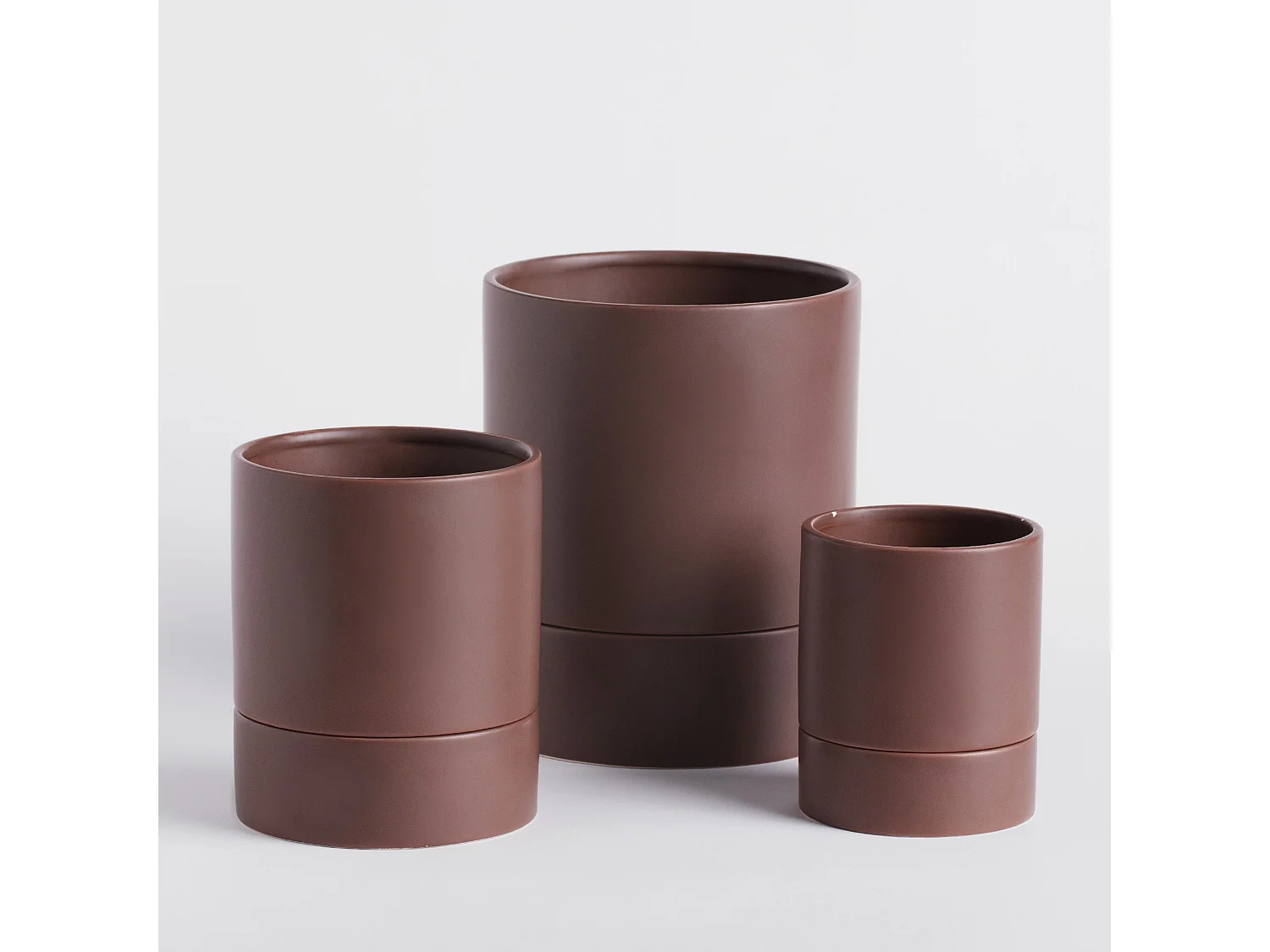 Pot De Fleurs Hannu Brun Moyen 16 x 14