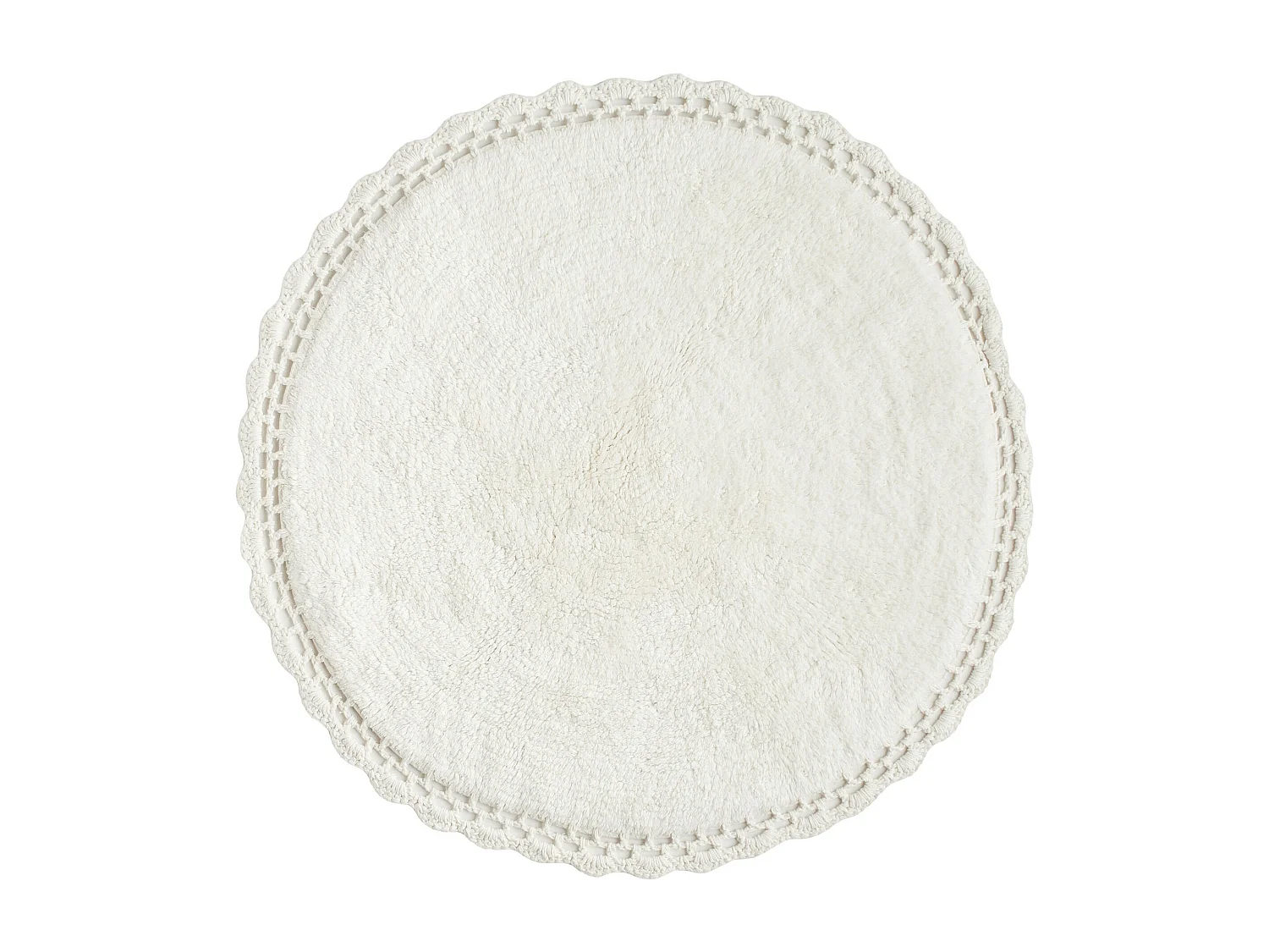 Badteppich Alambrello rund mittel ecru 65 cm