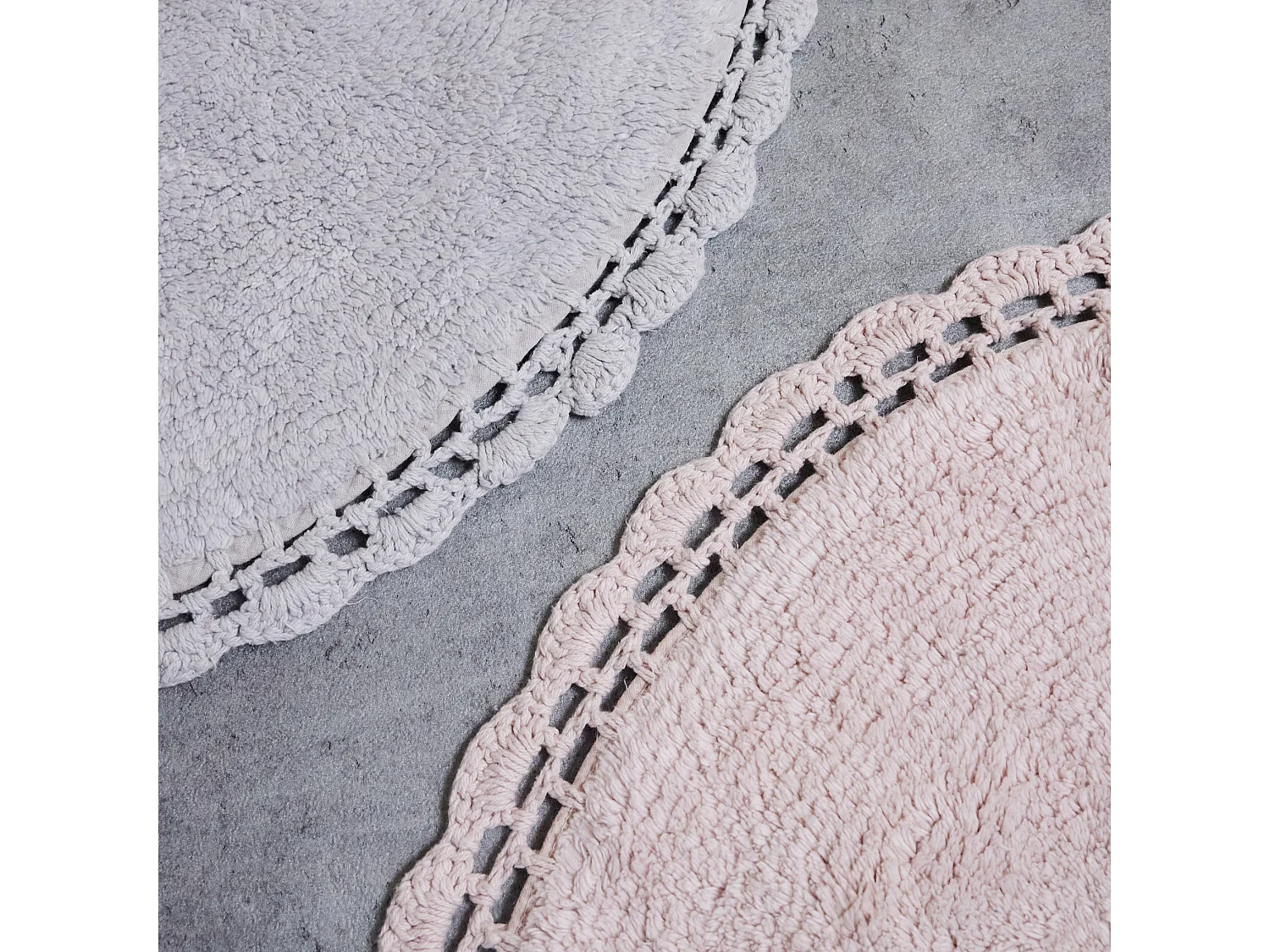 Badteppich Alambrello rund blassrosa 65 cm