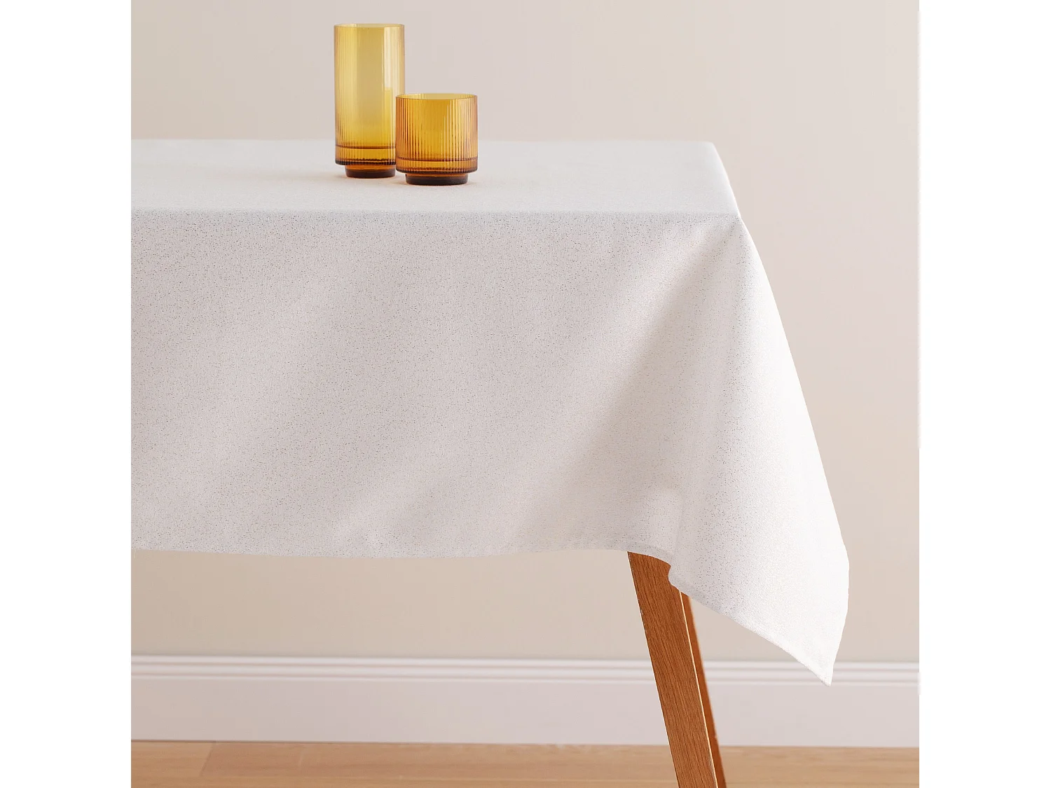 Tischdecke Badala mittelweiß Ø160 cm