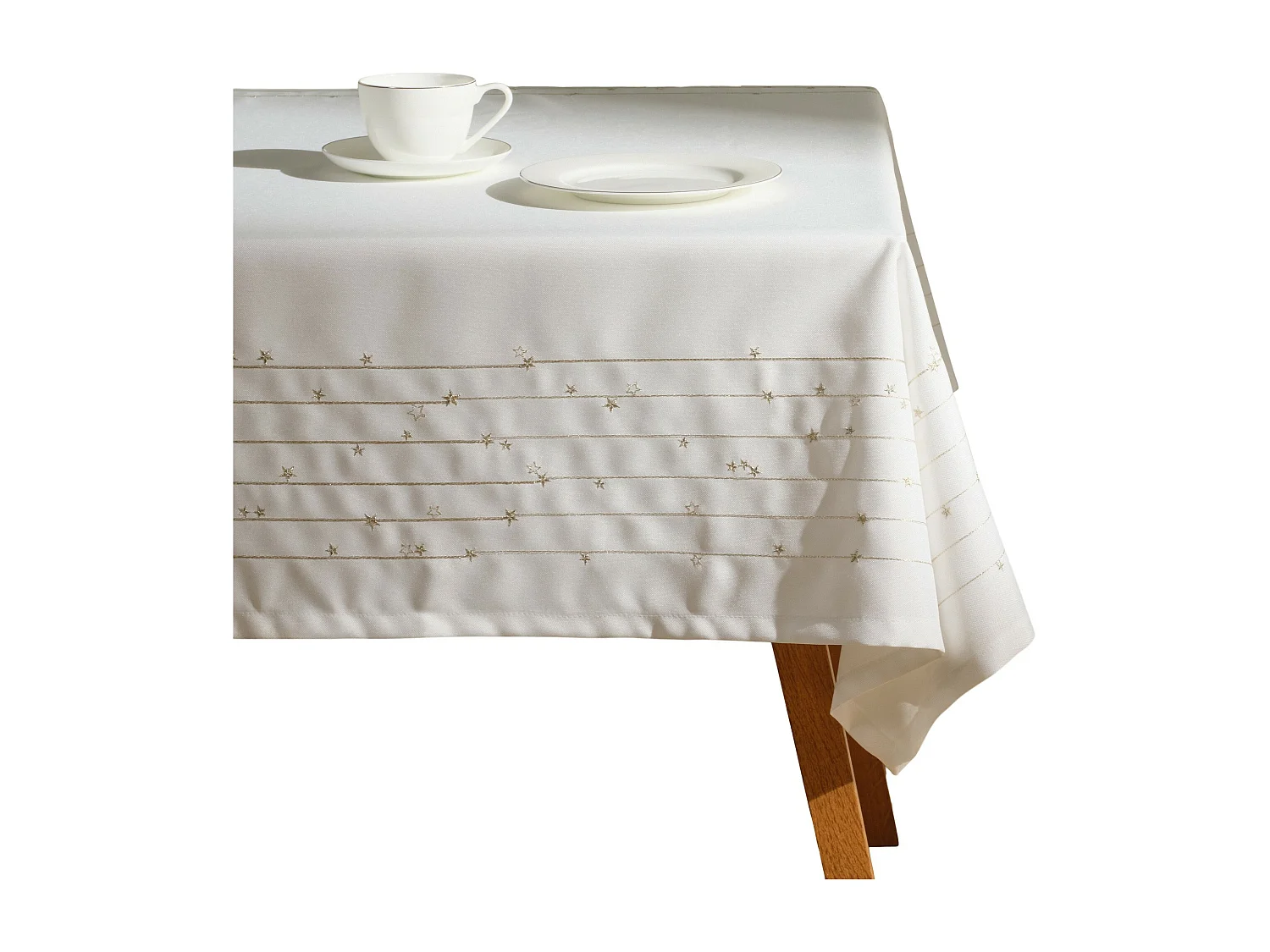 Tischtuch Veronica Mittelweiß 130x180