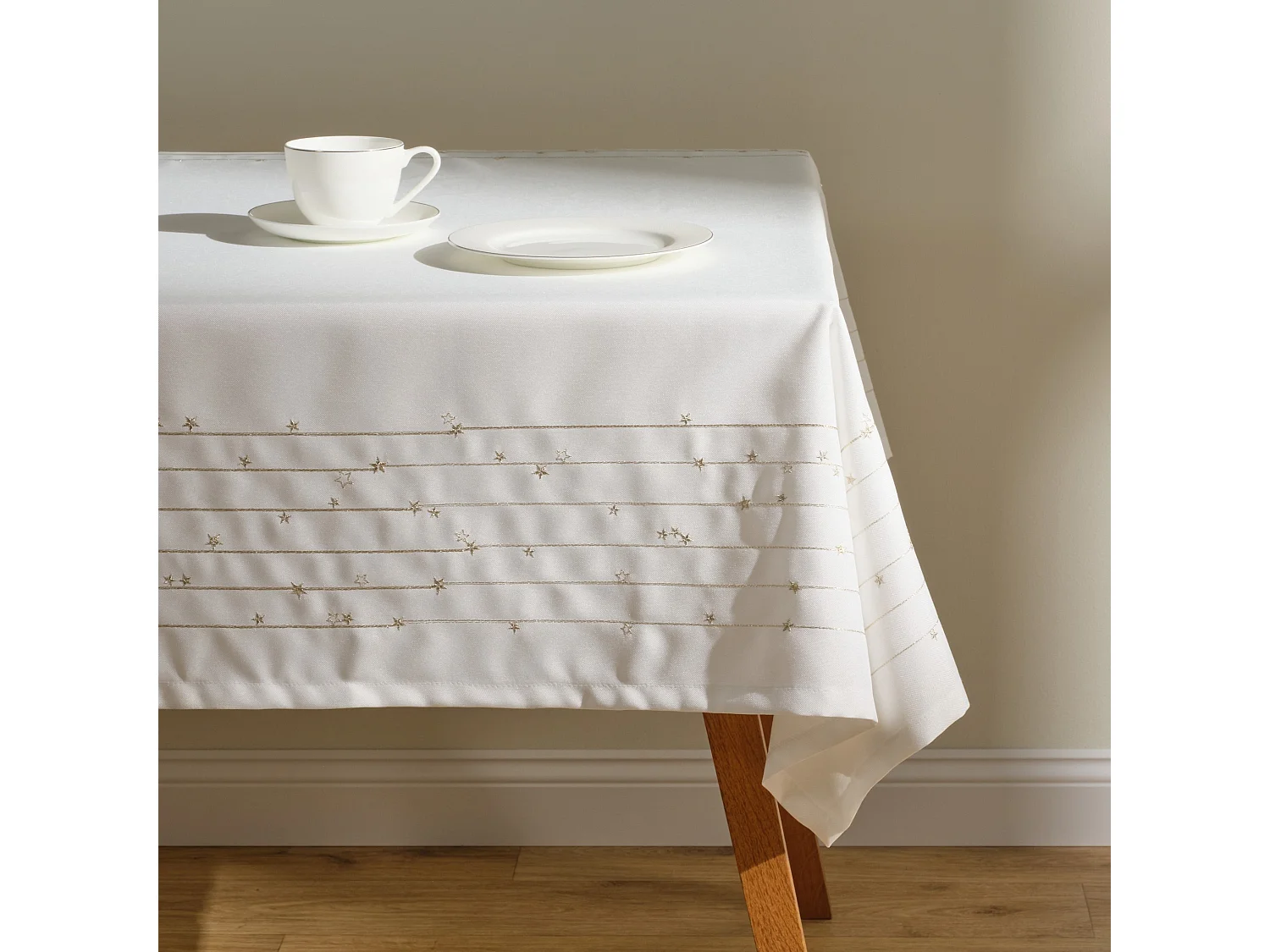 Tischtuch Veronica Mittelweiß 130x180