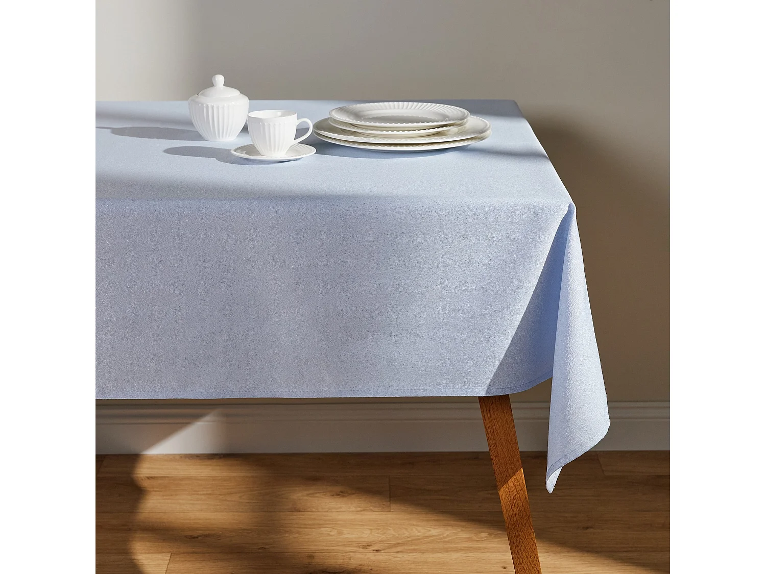 Tischdecke Badala hellblau 150 x 220