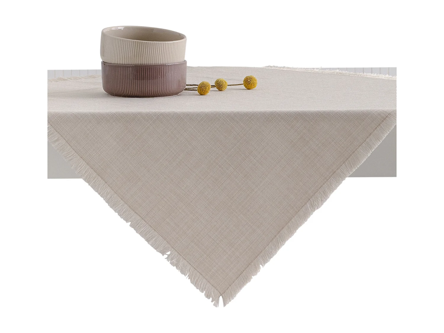 Tischdecke Arata mittleres Beige 80x80