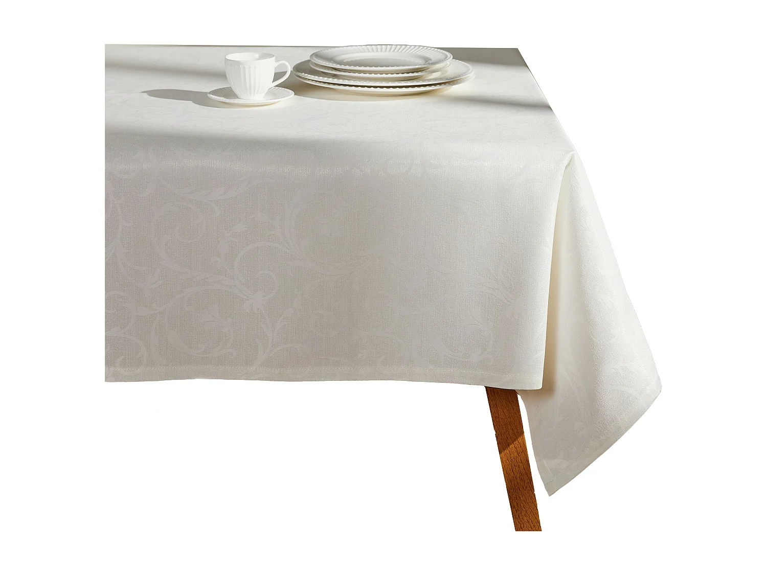 Tischdecke Avenis mittleres Beige 130 x 180 cm