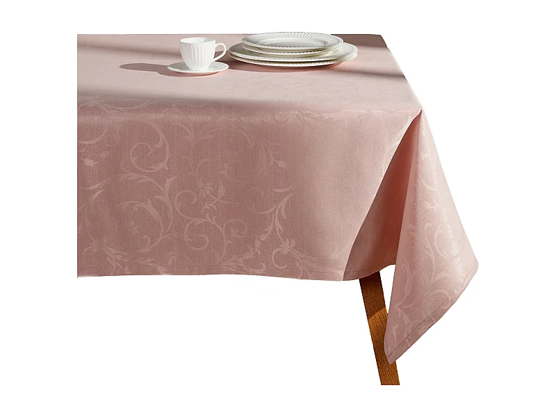 Tischdecke Avenis Blassrosa 150x220