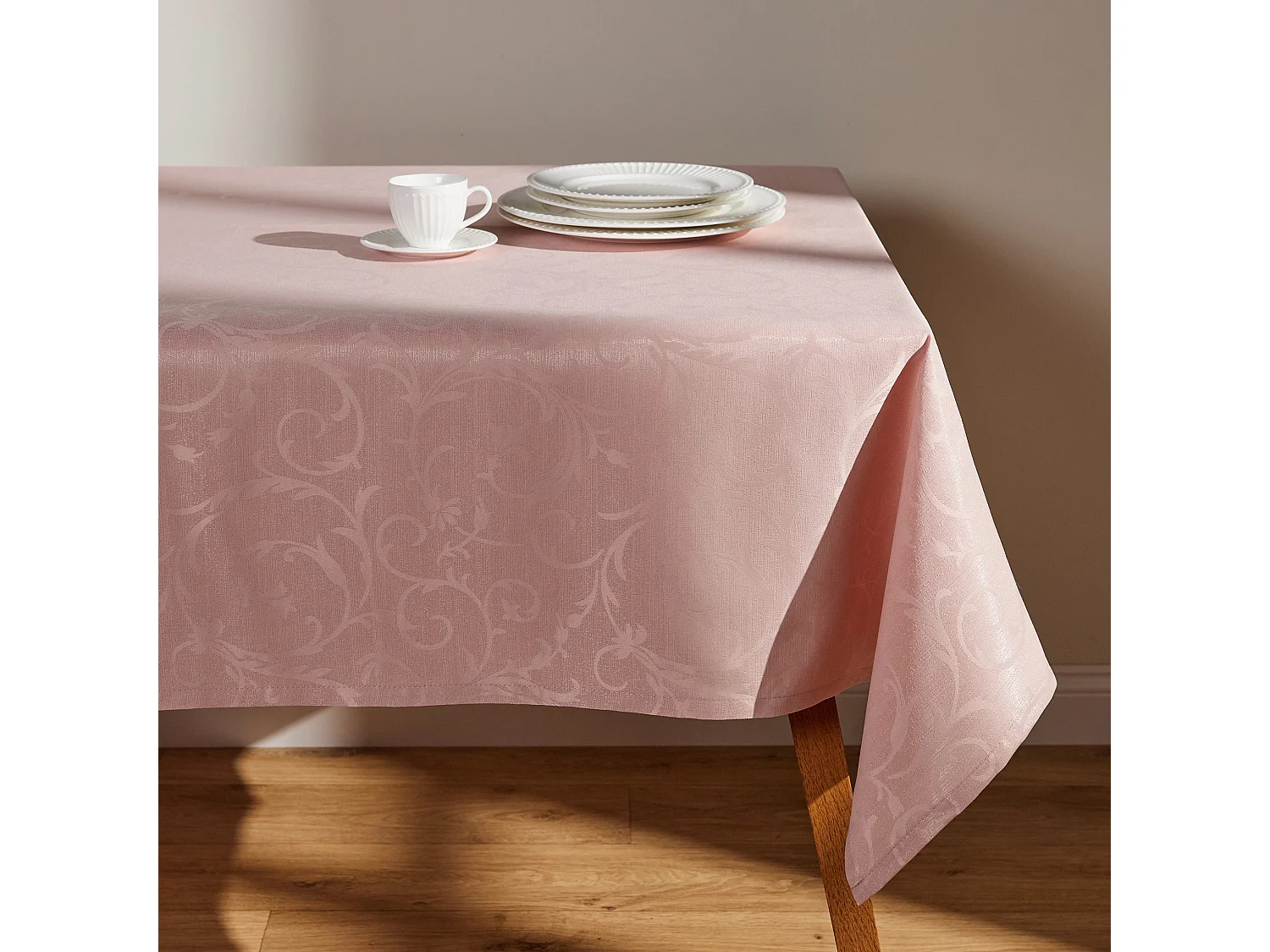 Tischdecke Avenis Blassrosa 150x220