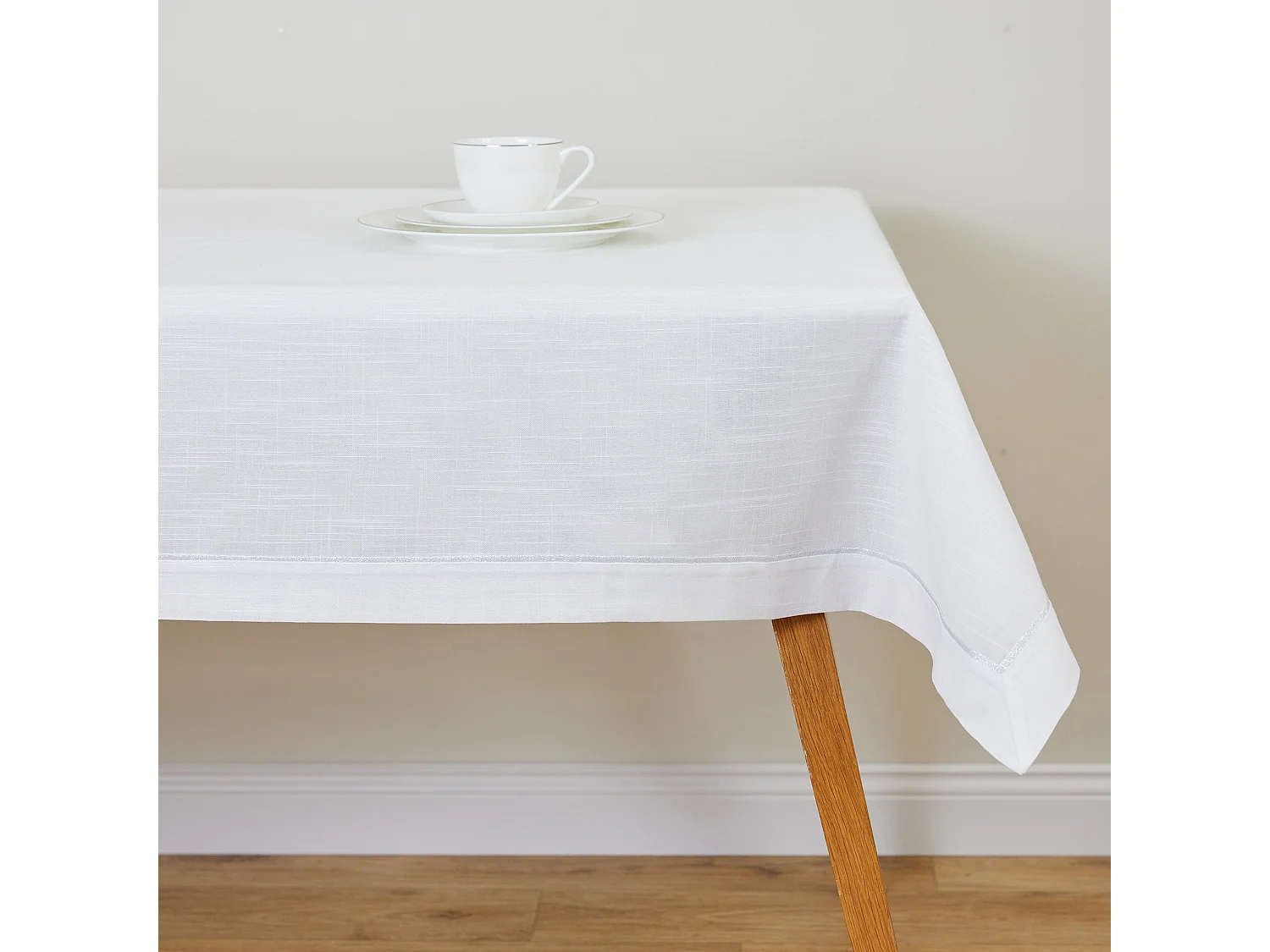 Tischtuch Tideno Mittelsilber 130x180