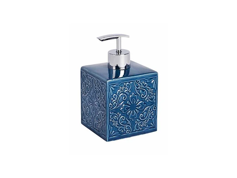 Distributeur de savon en céramique "Cordoba" - Bleu foncé - 500 ml