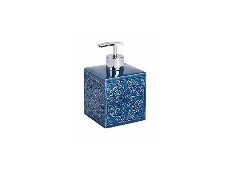Distributeur de savon en céramique "Cordoba" - Bleu foncé - 500 ml