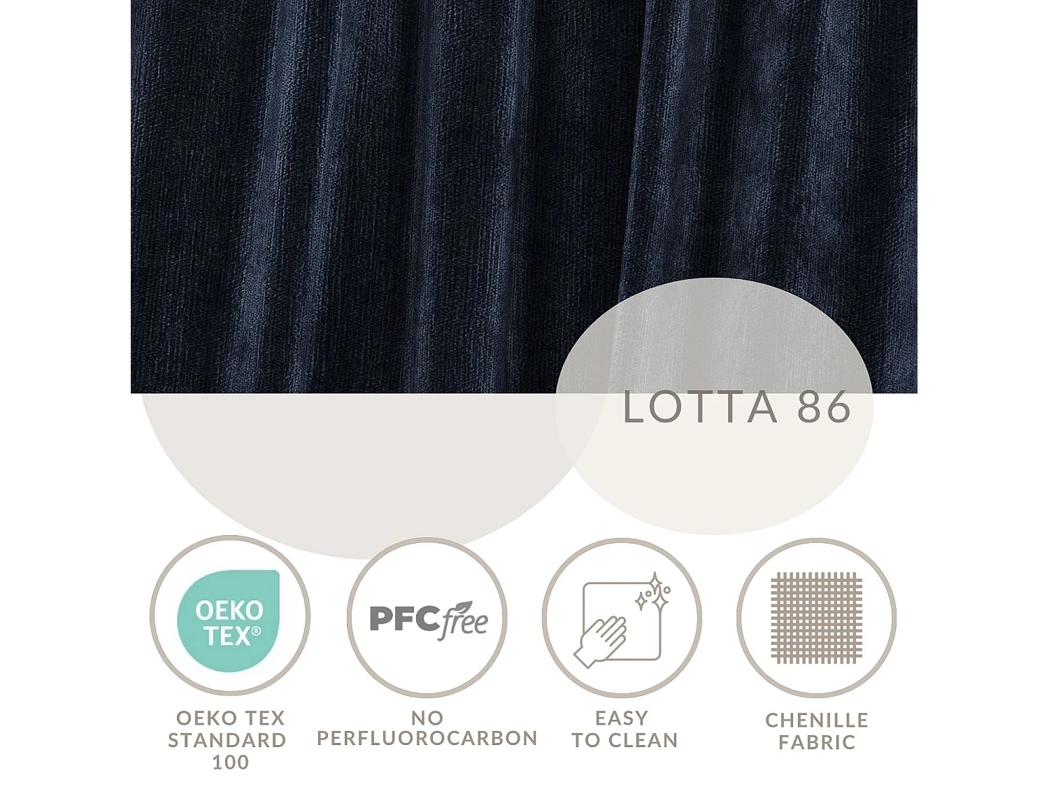 Lit coffre Splash - 140 x 200 cm - chenille - bleu marine