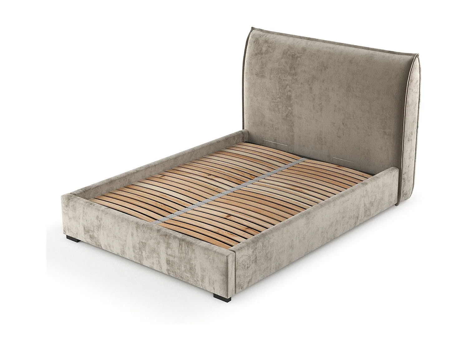 Polsterbett Splash - 180 x 200 cm - Chenille-Stoff - beige