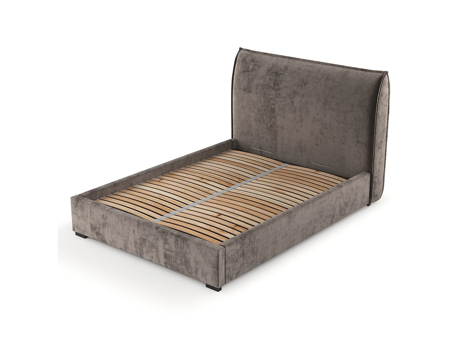 Lit coffre Splash - 160 x 200 cm - chenille - brun