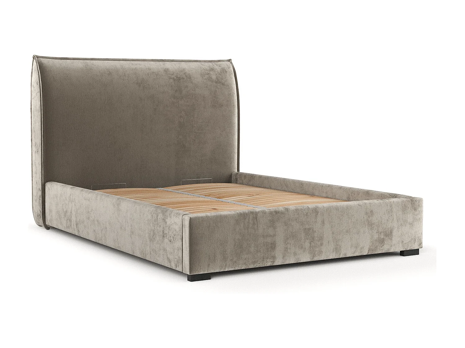 Polsterbett Splash - 160 x 200 cm - Chenille-Stoff - beige