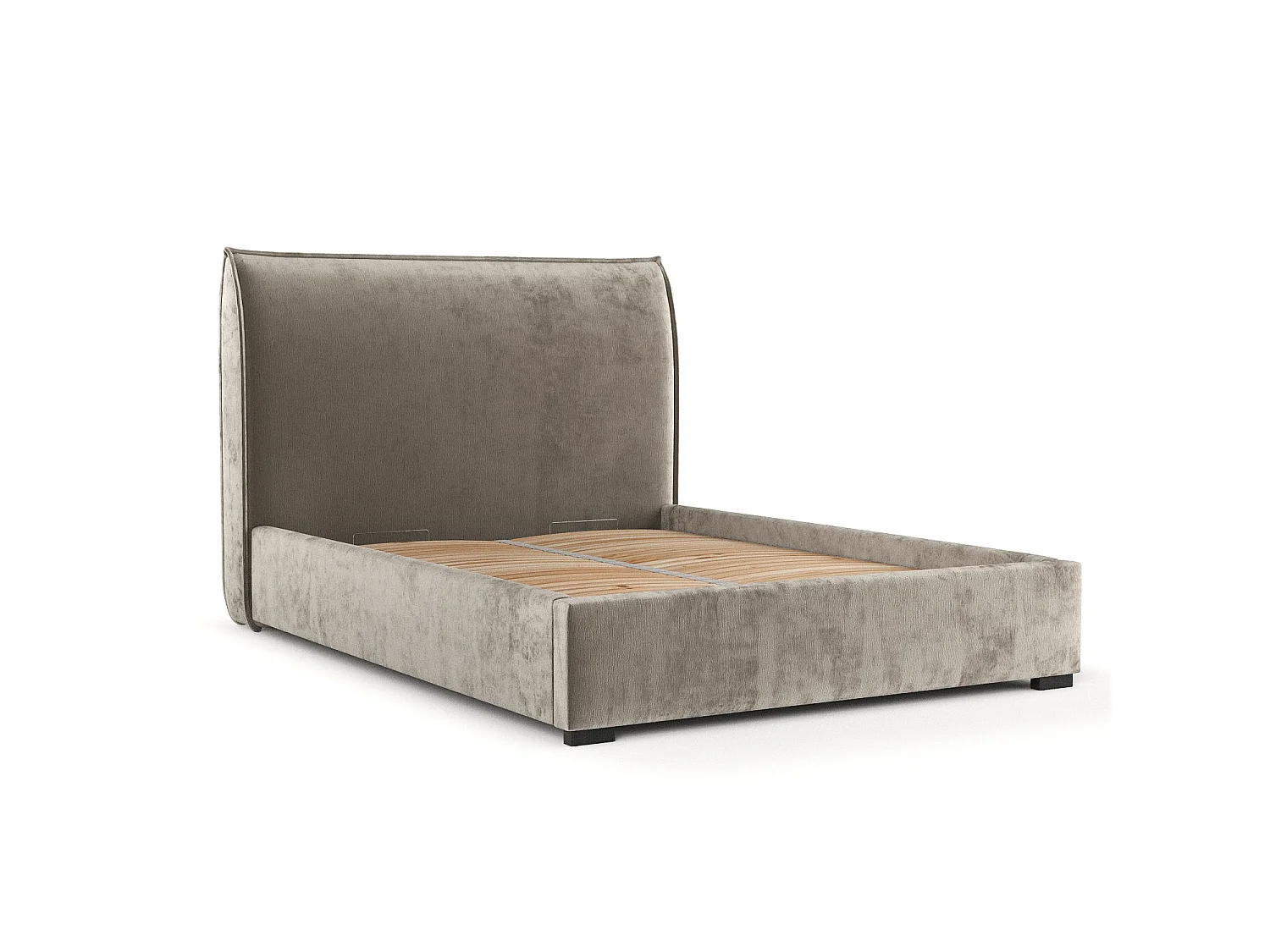 Lit coffre Splash - 120 x 200 cm - chenille - beige