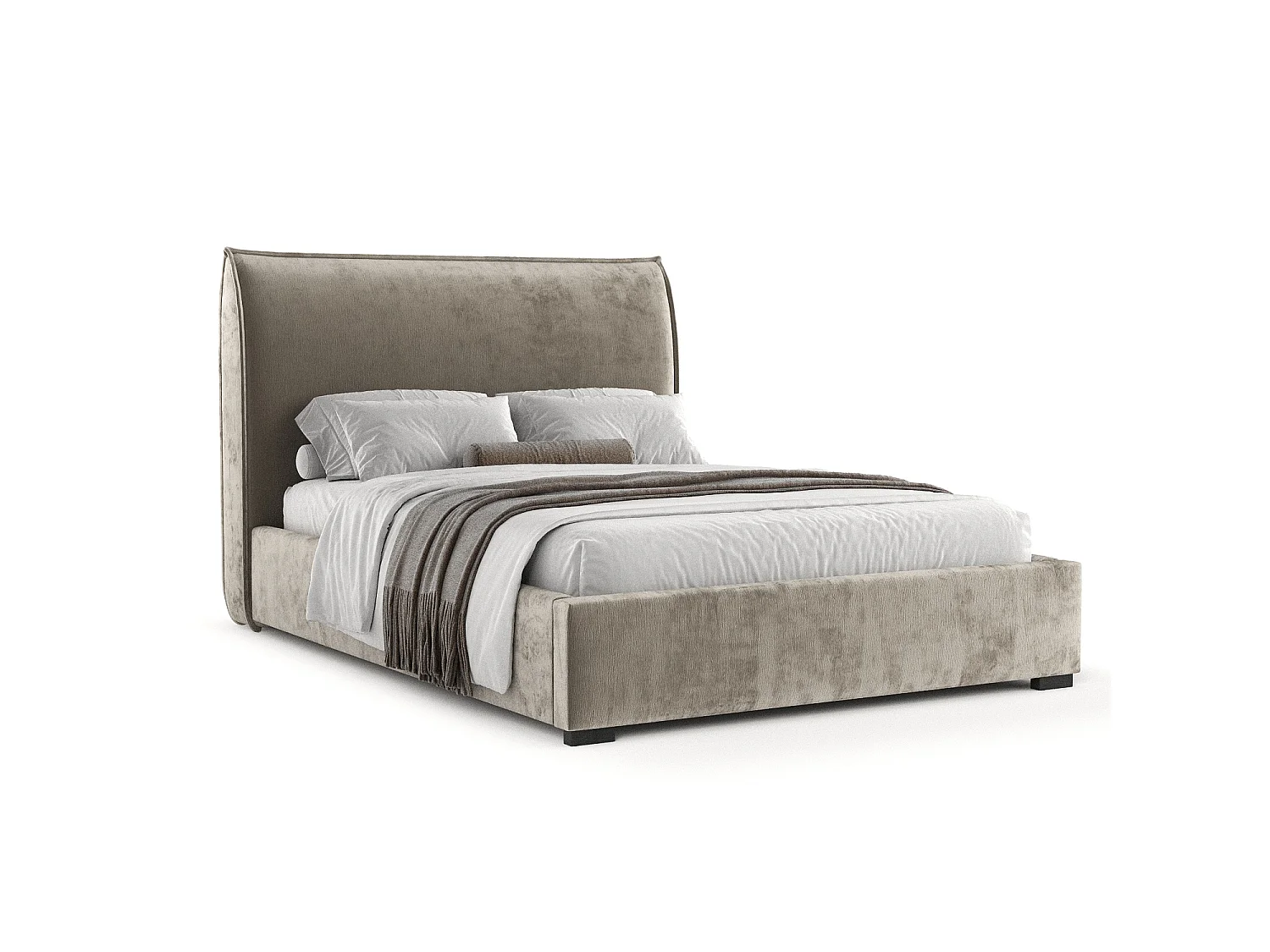 Lit coffre Splash - 120 x 200 cm - chenille - beige