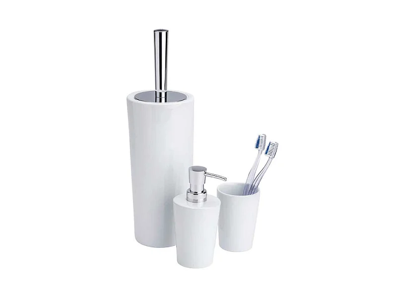 Distributeur de savon en céramique "Coni"- Blanc - L 9,8 x l 7,8 x H 16,4 cm