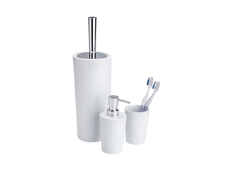 Distributeur de savon en céramique "Coni"- Blanc - L 9,8 x l 7,8 x H 16,4 cm