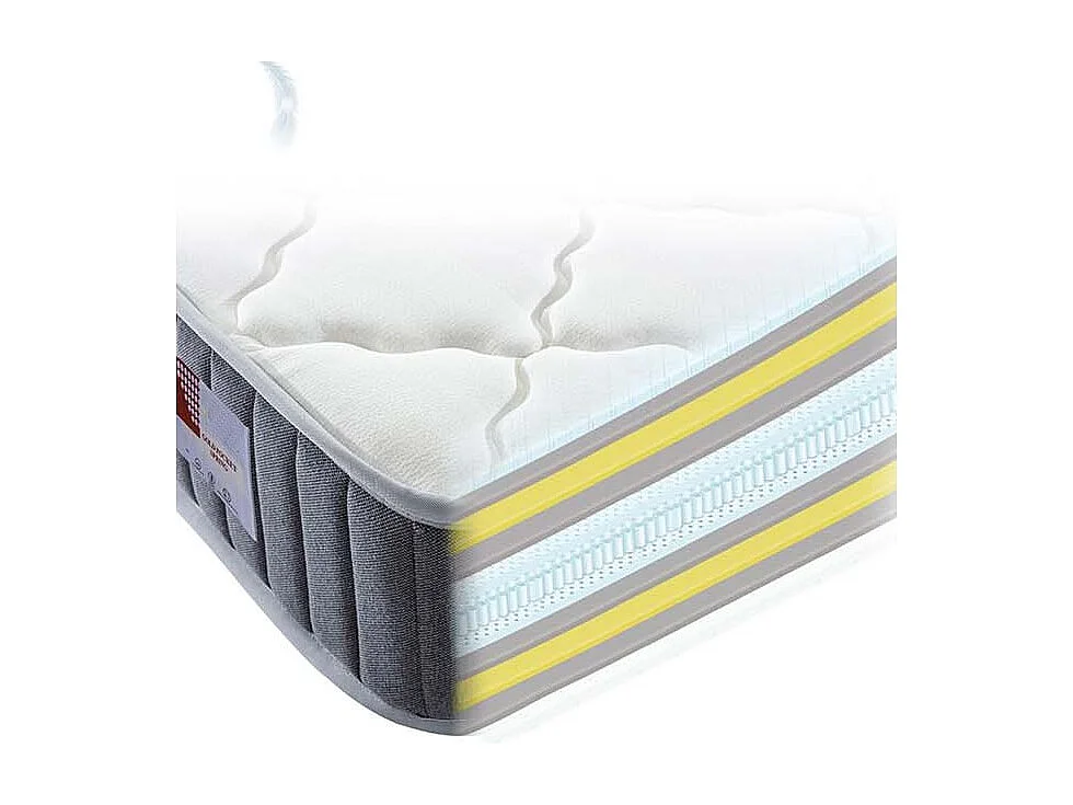 Verticaal opklapbed met matras wit 135x200cm