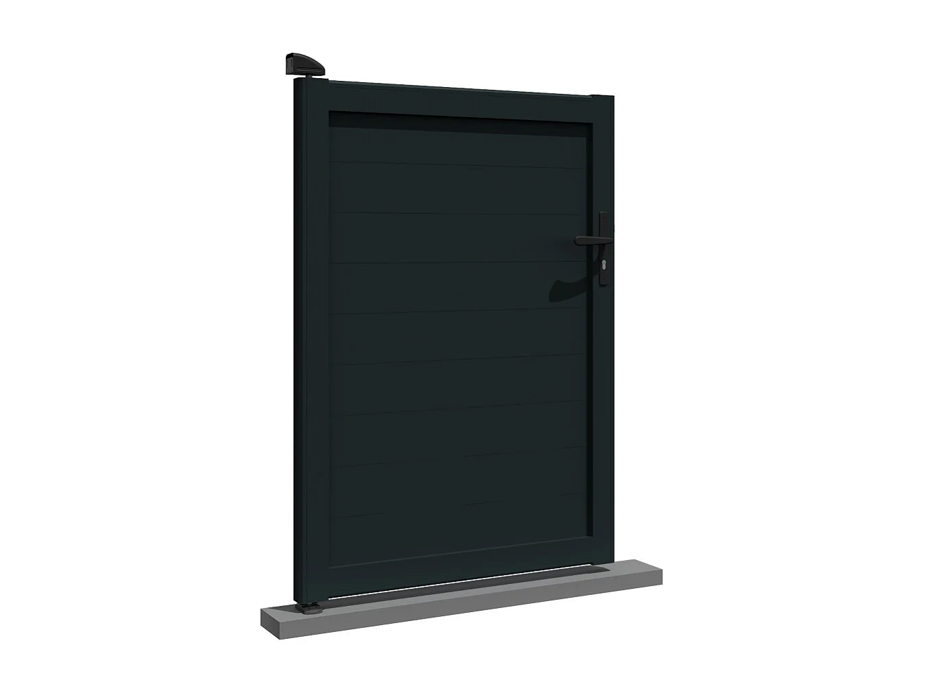 Portillon panneau plein SPASIE 1000x1715mm (Gris anthracite)