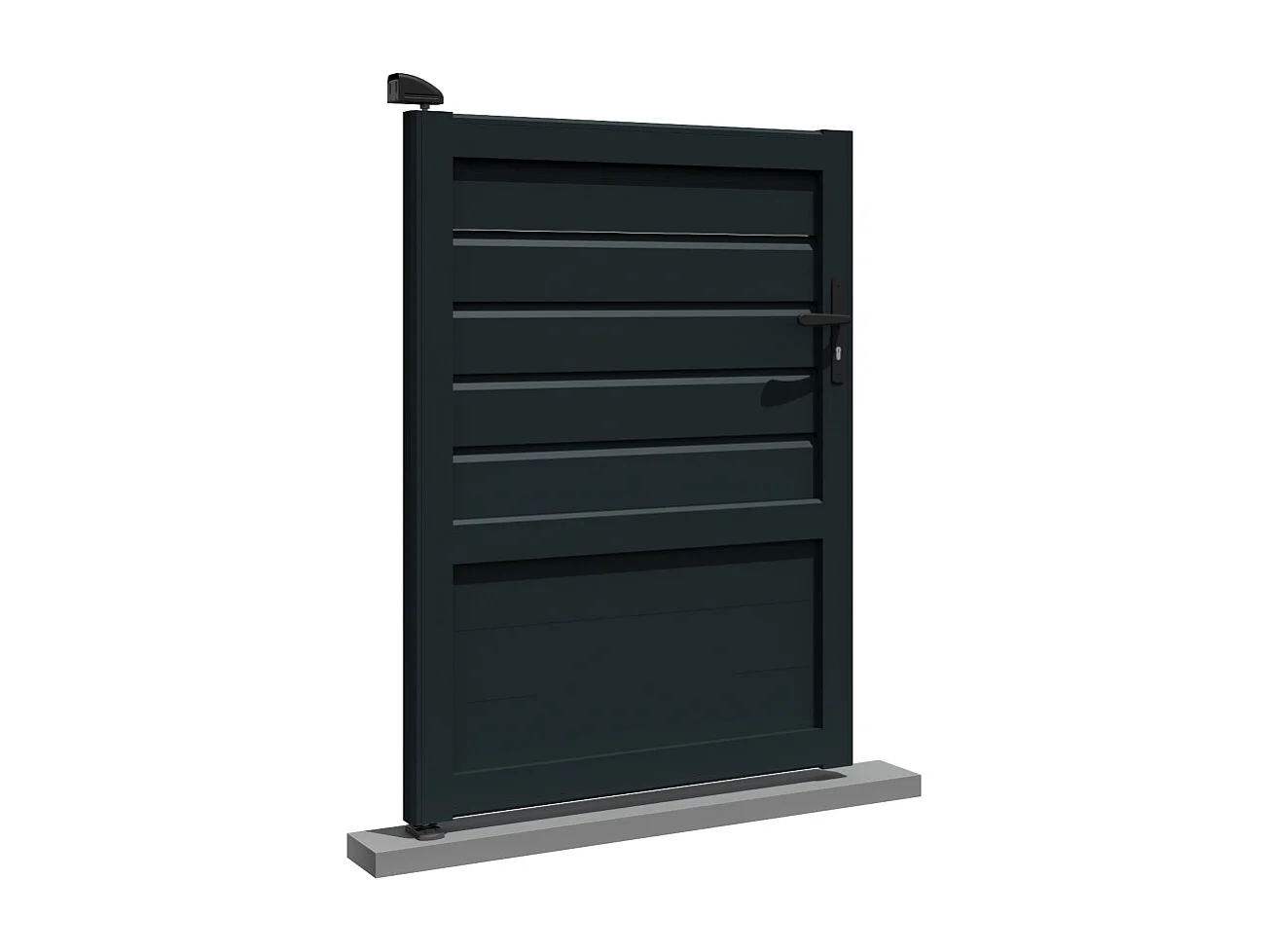 Portillon panneau mixte SPASIE 1000x1744.8mm (Gris anthracite)