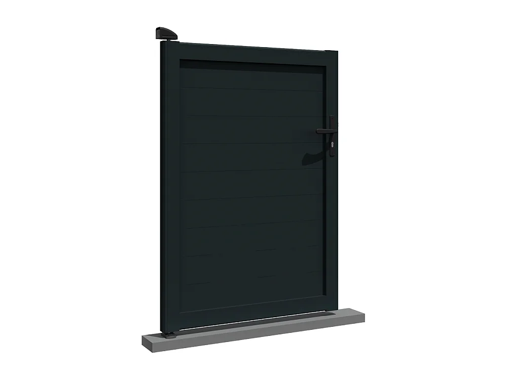 Portillon panneau plein SPASIE 1000x1865mm (Gris anthracite)