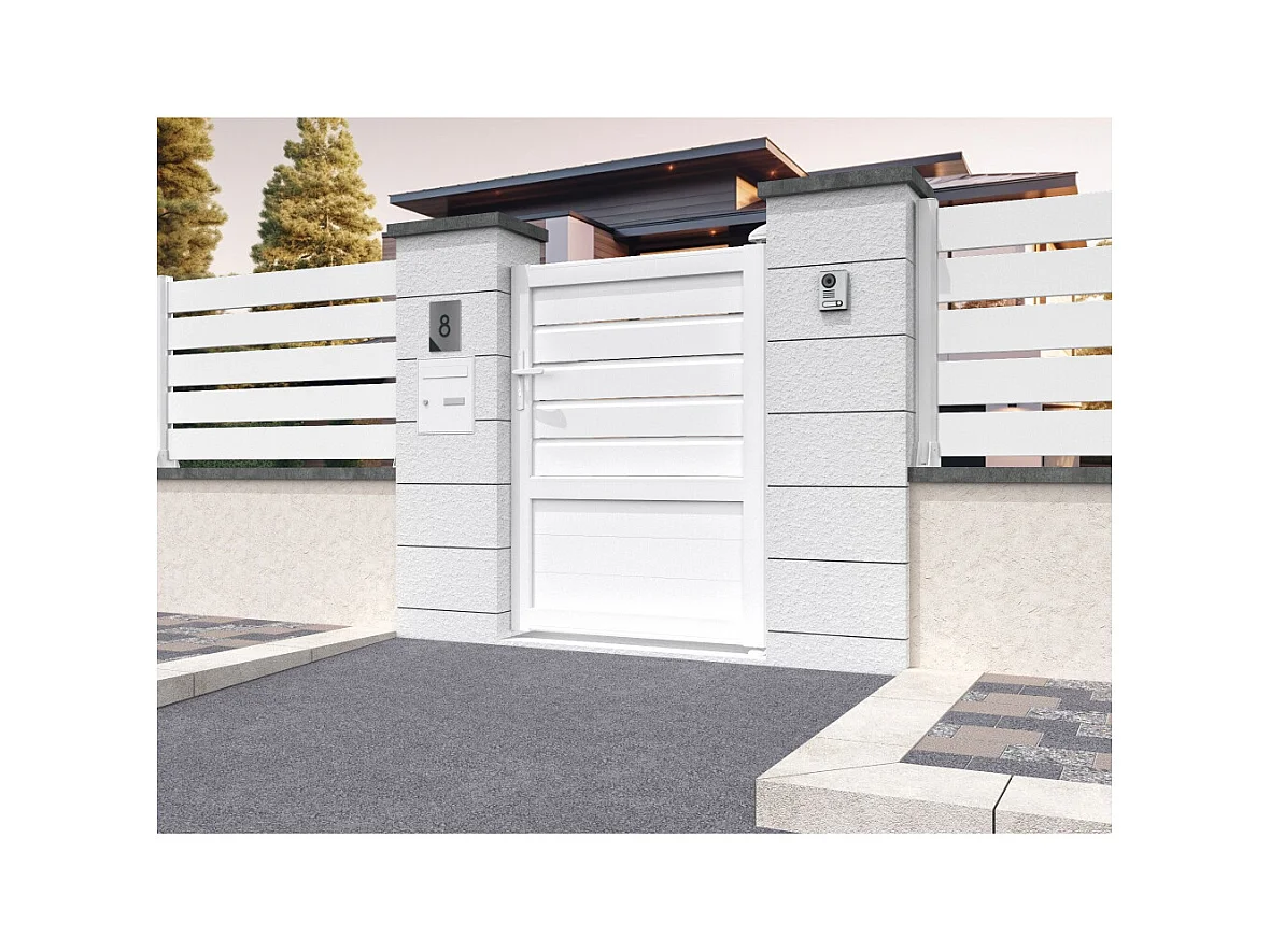 Portillon panneau mixte SPASIE 1000x1937mm (Blanc)