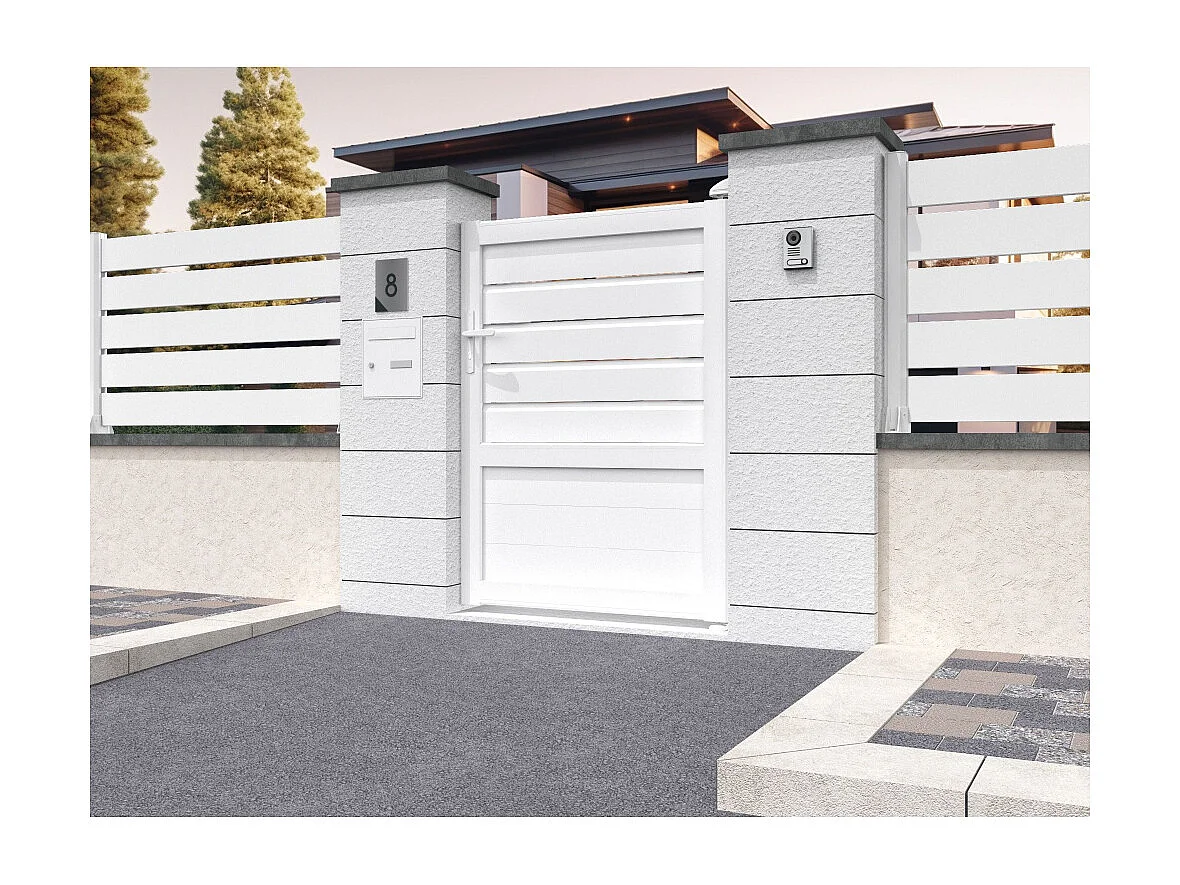 Portillon panneau mixte SPASIE 1000x1894.8mm (Blanc)