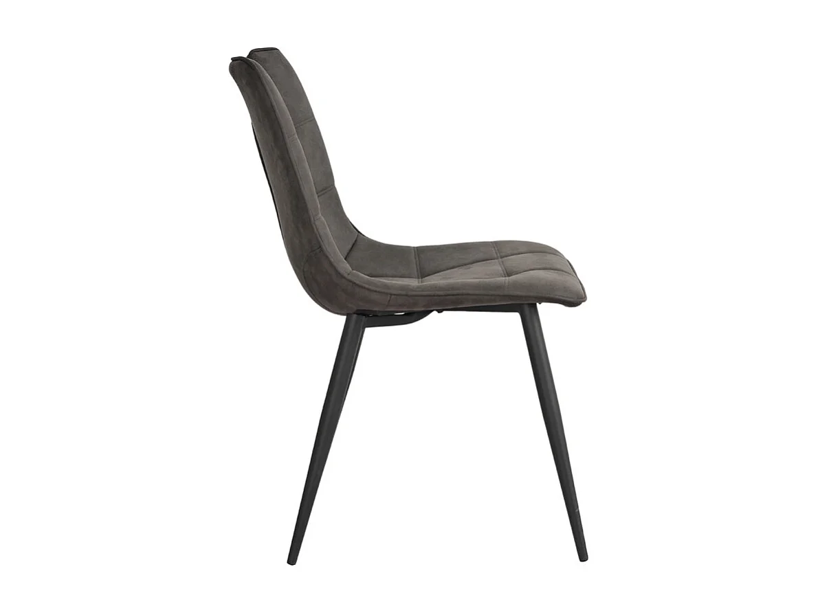 Lot 2 chaises en tissu gris anthracite poignée et pieds noirs - MUSE 2