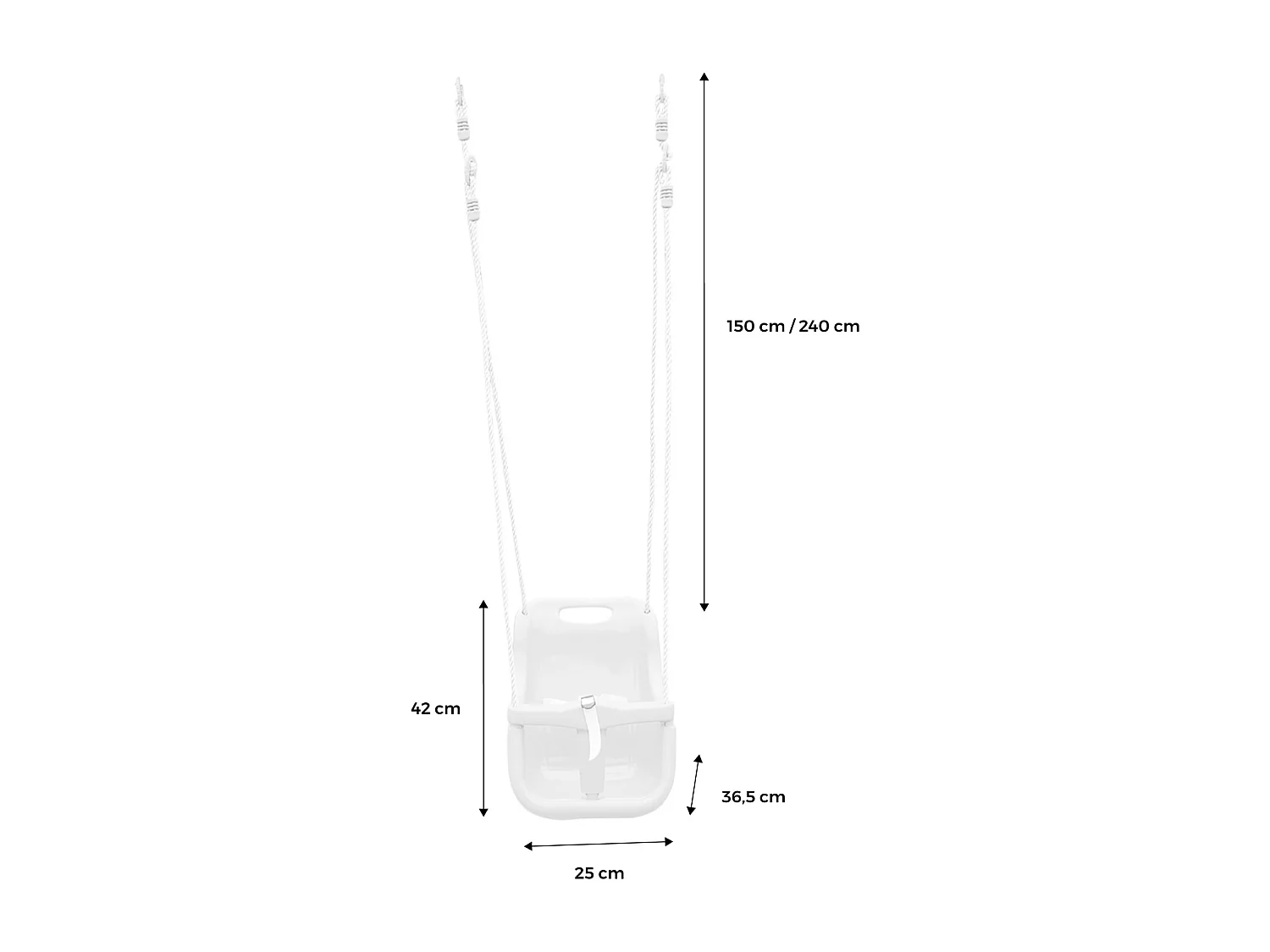 Asiento de columpio para columpios, 2/2.5m verde