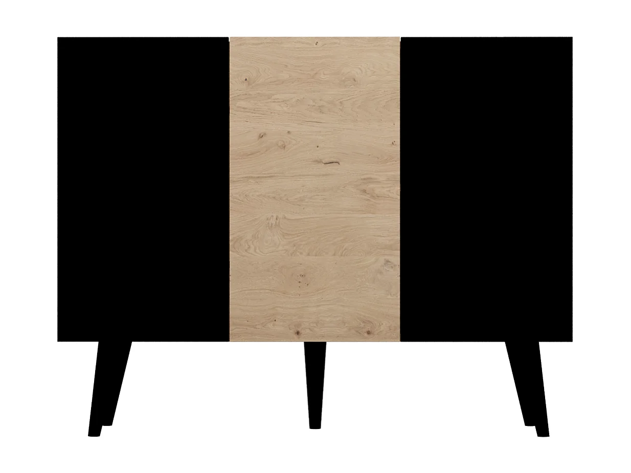 Komoda TORONTO 120 dąb artisan/czarna