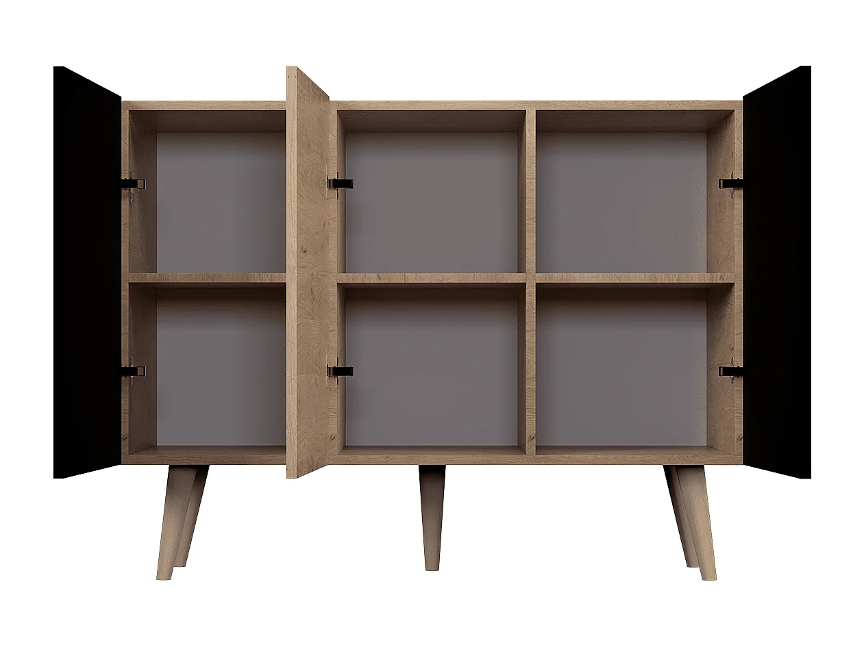 Komoda TORONTO 120 dąb artisan/czarna