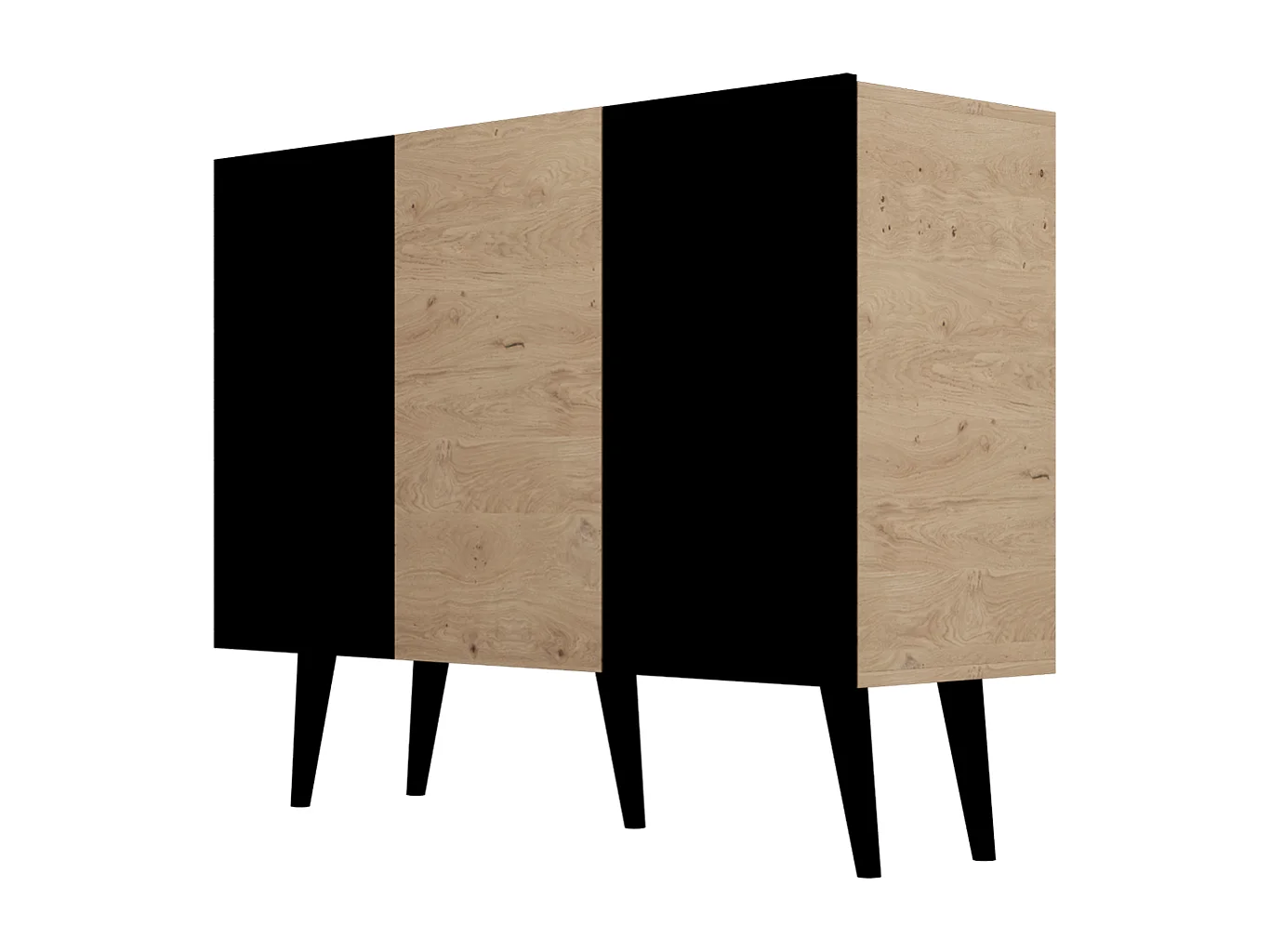 Komoda TORONTO 120 dąb artisan/czarna