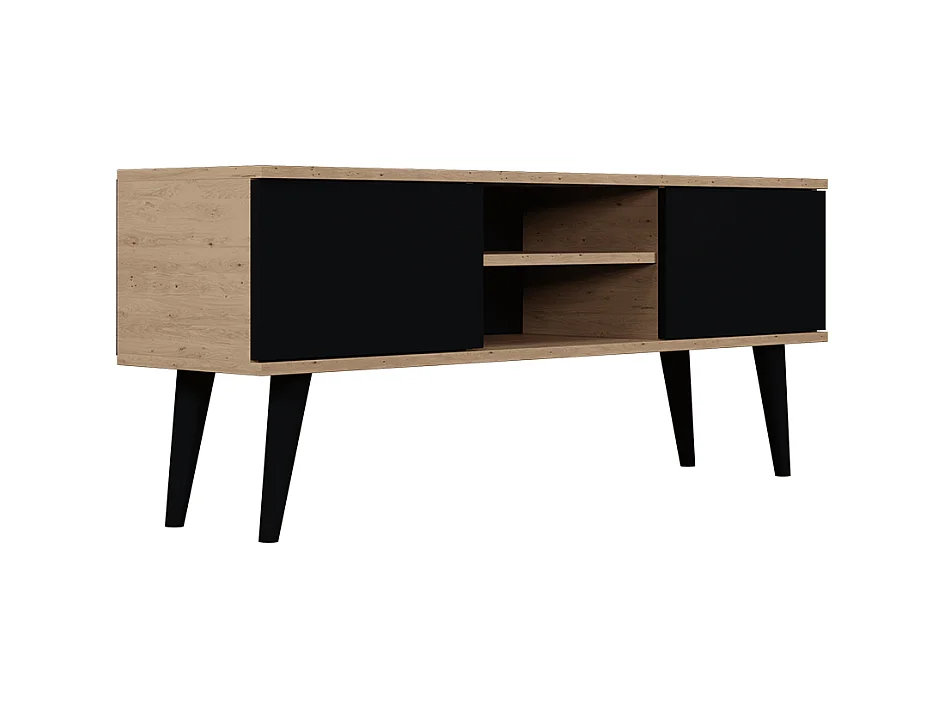 Toronto 120 cm TV-meubel - Zwart en hout