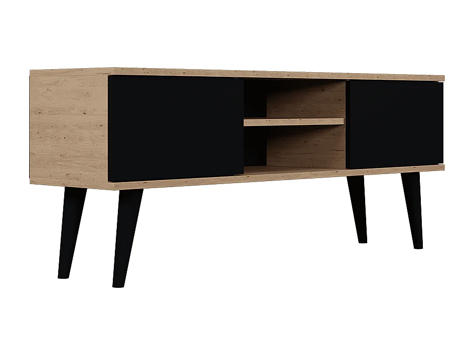 Szafka RTV TORONTO 120 dąb artisan/czarna