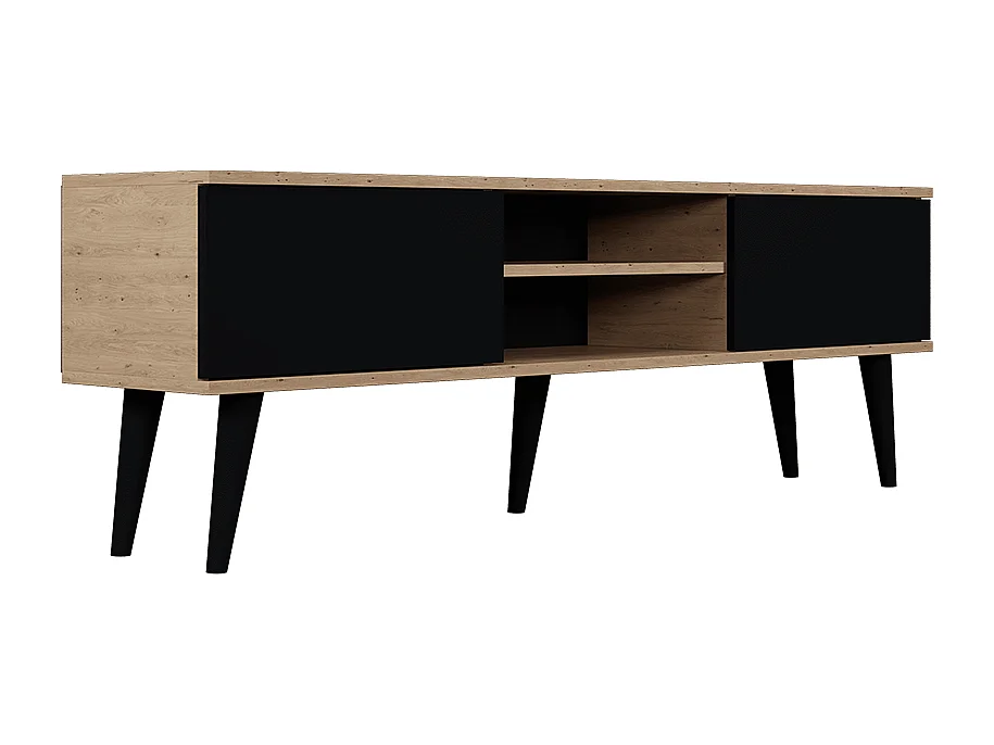 Toronto TV-meubel 160 cm - Zwart en hout