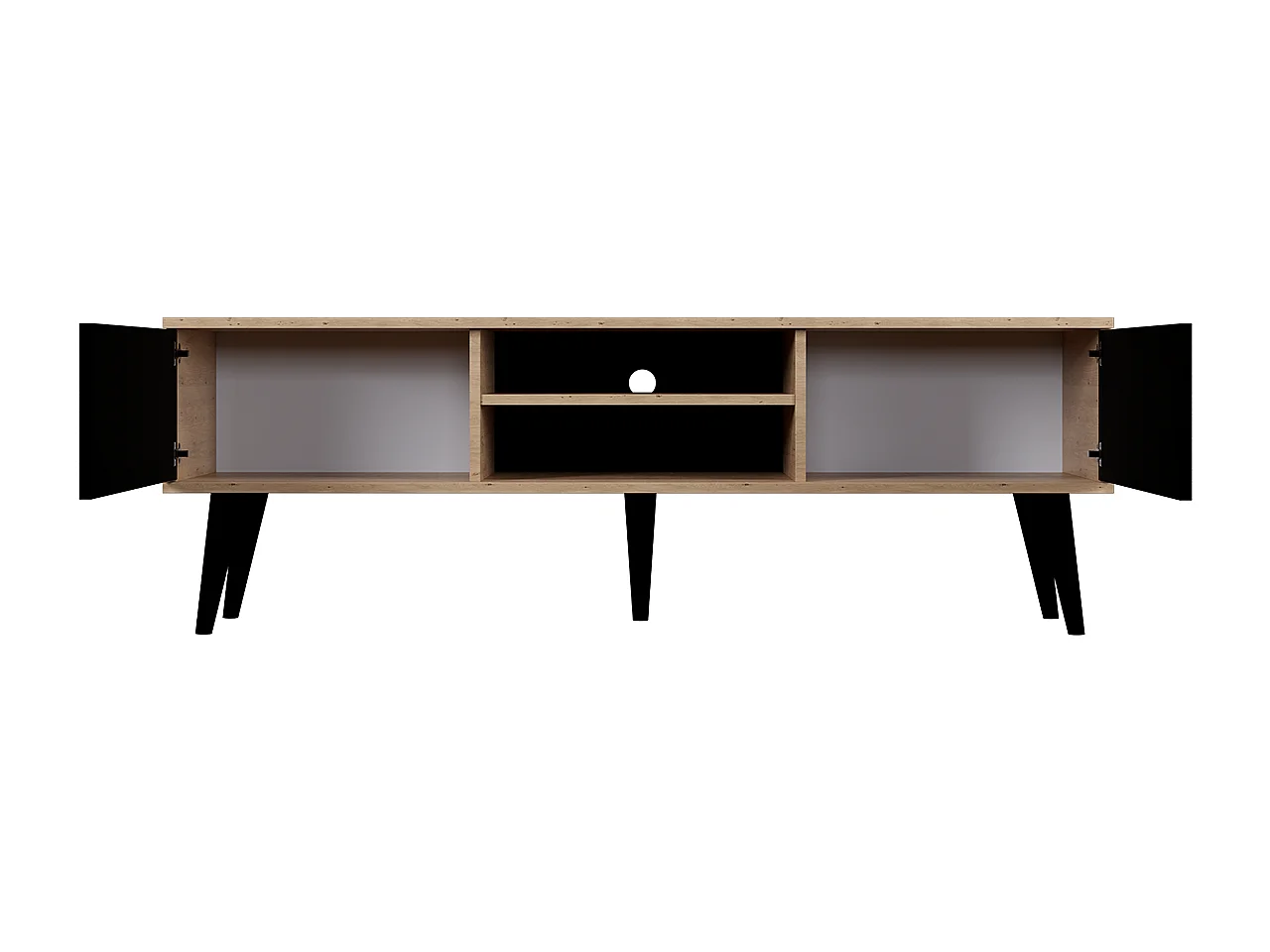 Toronto TV-meubel 160 cm - Zwart en hout