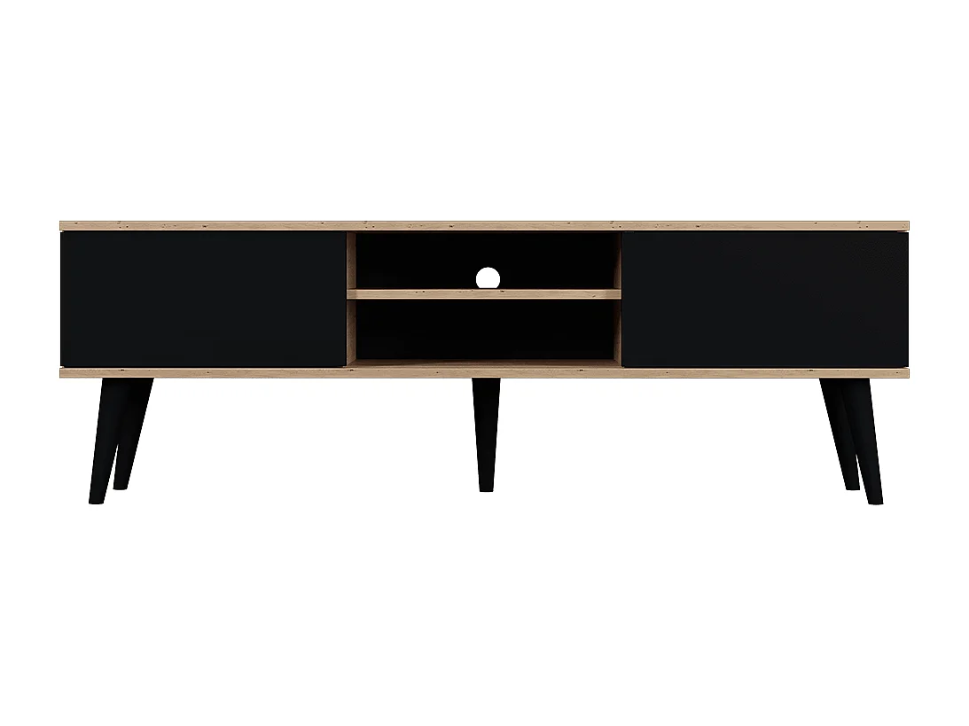 Toronto TV-meubel 160 cm - Zwart en hout
