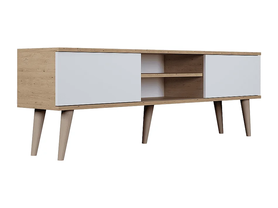 Toronto TV-meubel 160 cm - Wit en hout